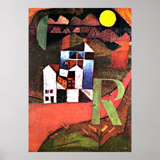 Paul Klee artwork, Villa R Poster (Vorne)