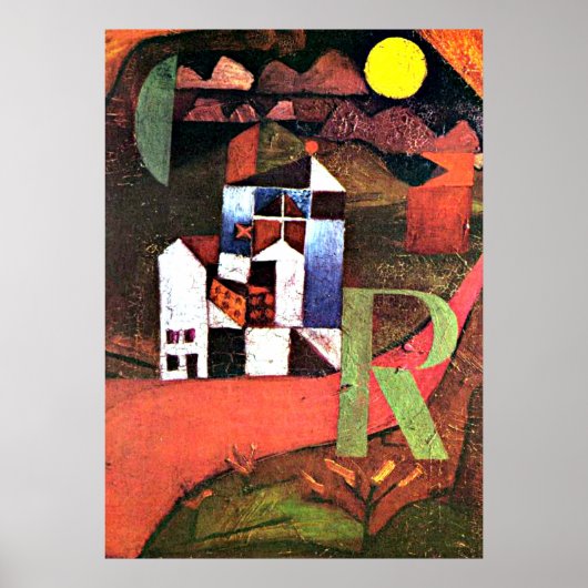 Paul Klee artwork, Villa R Poster (Vorne)