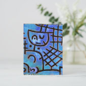 Paul Klee berühmtes Bild, Captive, Postkarte (Stehend Vorderseite)