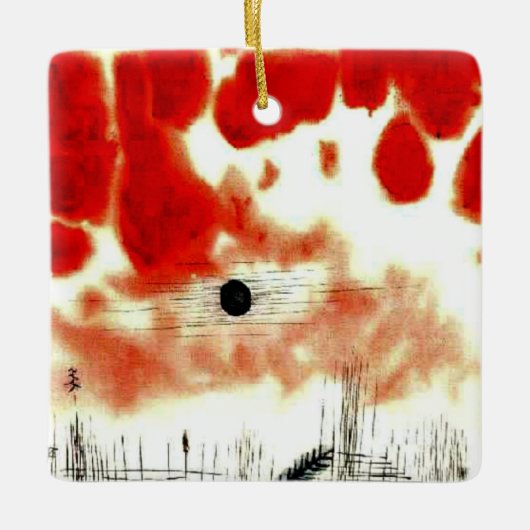 Paul Klee berühmtes Bild, Wolken über Bor, Keramikornament (Vorderseite)