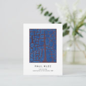 Paul Klee, Blue Modern Abstrakt Art Postkarte (Stehend Vorderseite)