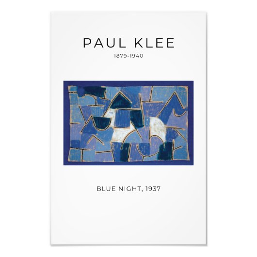 Paul Klee, Blue Night - Moderne Abstrakte Kunst Fotodruck (Vorne)