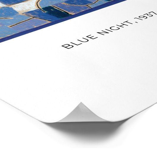 Paul Klee, Blue Night - Moderne Abstrakte Kunst Poster (Ecke)