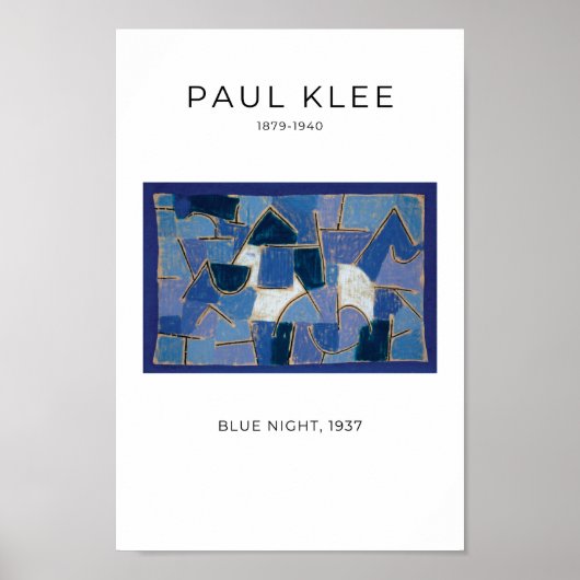Paul Klee, Blue Night - Moderne Abstrakte Kunst Poster (Vorne)