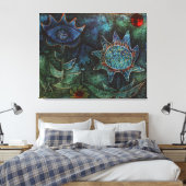 Paul Klee Blume in der Nacht Leinwanddruck (Insitu (Schlafzimmer))