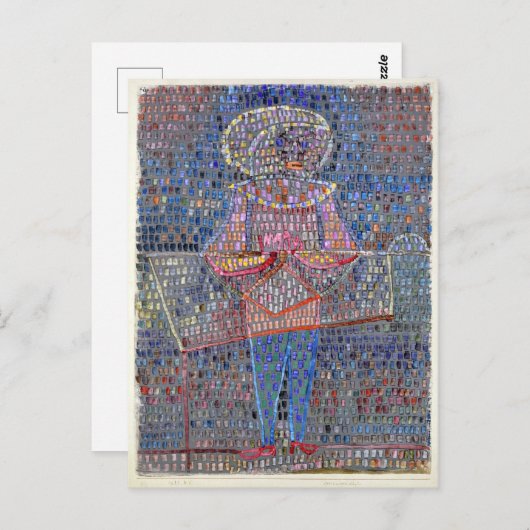 Paul Klee Boy in Extravagantem Kleid Postkarte (Vorne/Hinten)