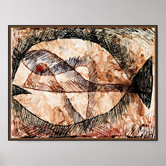 Paul Klee - C.-C.=Fisch, abstrakte Kunst Poster (Vorne)