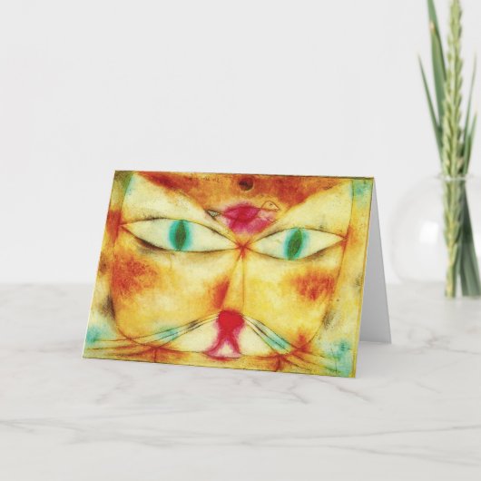Paul Klee Cat and Bird Greeting Card Karte (Vorderseite)