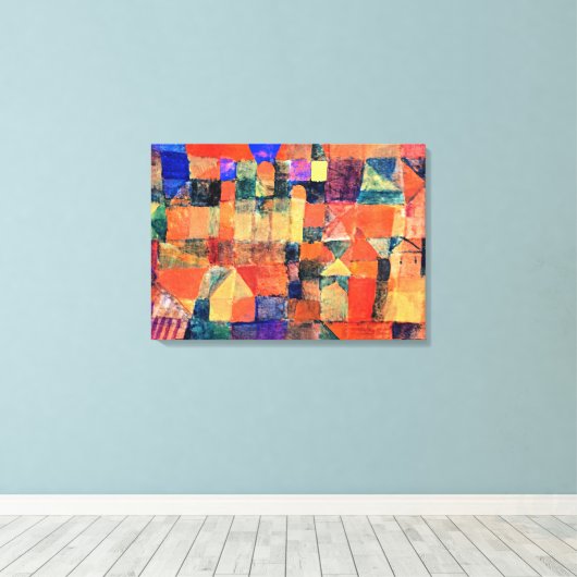 Paul Klee - City with the Three Domes Leinwanddruck (Insitu (Holzboden))