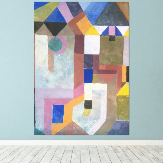 Paul Klee Colorful Architecture Leinwanddruck (Insitu (Holzboden))