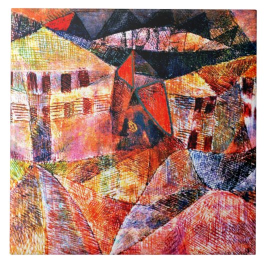 Paul Klee - Das Hotel, Fliese (Vorderseite)