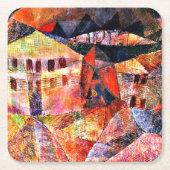Paul Klee, Das Hotel, Rechteckiger Pappuntersetzer (Vorderseite)