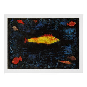 Paul Klee Der Goldfisch Vintage-Wasserfarbenkunst Poster