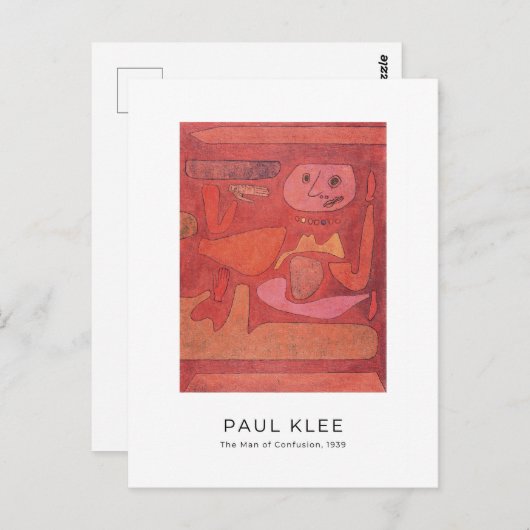 Paul Klee, Der Mann der Verwirrung - Abstrakte Kun Postkarte (Vorne/Hinten)