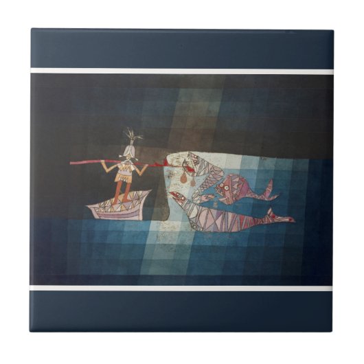 Paul Klee Der Seefahrer Abstrakter Maritimer Poste Fliese (Vorderseite)