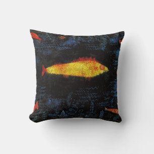 Paul Klee Die Vintage Wasserfarbenkunst Goldfish Kissen