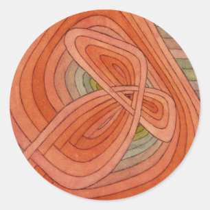 Paul Klee - Einsame Blume Runder Aufkleber