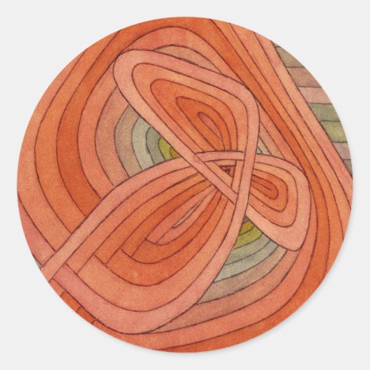 Paul Klee - Einsame Blume Runder Aufkleber (Vorderseite)