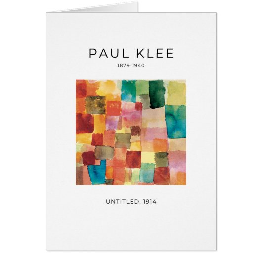 Paul Klee, Elegante Moderne Absract Kunstkarte (Vorne)
