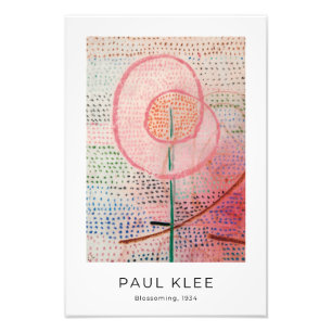 Paul Klee, Erblühend - Farbige abstrakte Kunst Fotodruck