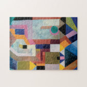 Paul Klee, farbenfrohe Architektur (1917) - Farben Puzzle (Horizontal)