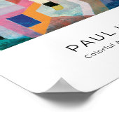 Paul Klee, farbenfrohe Architektur - Abstrakte Kun Poster (Ecke)