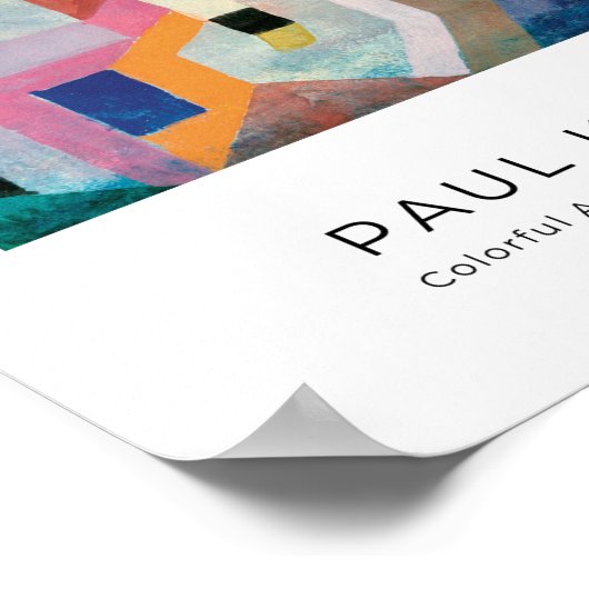 Paul Klee, farbenfrohe Architektur - Abstrakte Kun Poster (Ecke)