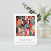Paul Klee, farbenfrohe moderne Abstrakte Kunst Postkarte (Stehend Vorderseite)