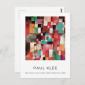Paul Klee, farbenfrohe moderne Abstrakte Kunst Postkarte (Vorne/Hinten)