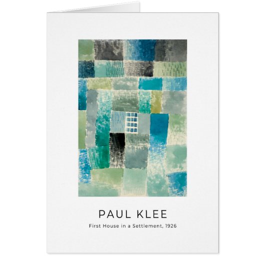 Paul Klee, farbenfrohe moderne Abstrakte Kunstkart (Vorne)