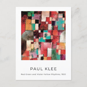Paul Klee, Farbige Moderne Abstrakte Kunst Postkarte