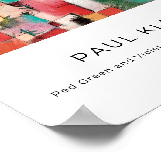 Paul Klee, farbiges Abstraktes Kunstposter der Mod Poster (Ecke)