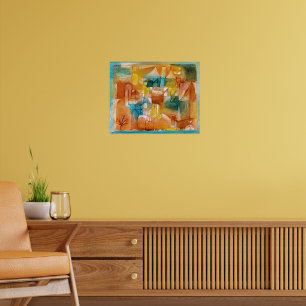 Paul Klee, Fassade Braun-Grün, Poster