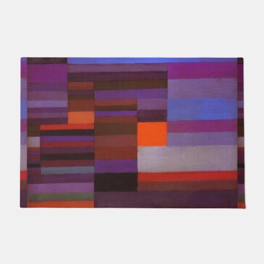 Paul Klee Feuer im Abend Abstrakte Kunst Fußmatte (Vorderseite)