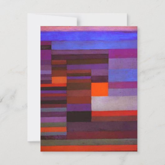 Paul Klee Feuer im Abend Einladungen (Vorderseite)