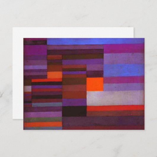 Paul Klee Feuer im Abend Postcard Postkarte (Vorne/Hinten)