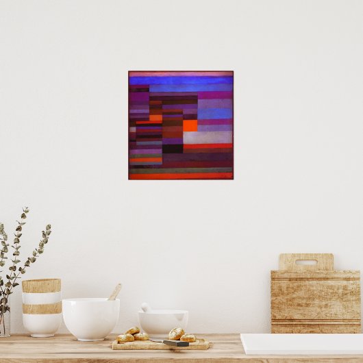 Paul Klee Feuer im Abend Poster (Küche)
