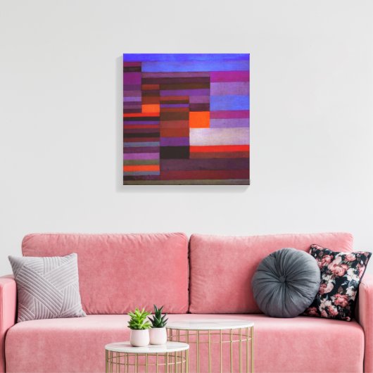 Paul Klee Feuer in Abend Canvas Print Leinwanddruck (Insitu (Wohnzimmer))