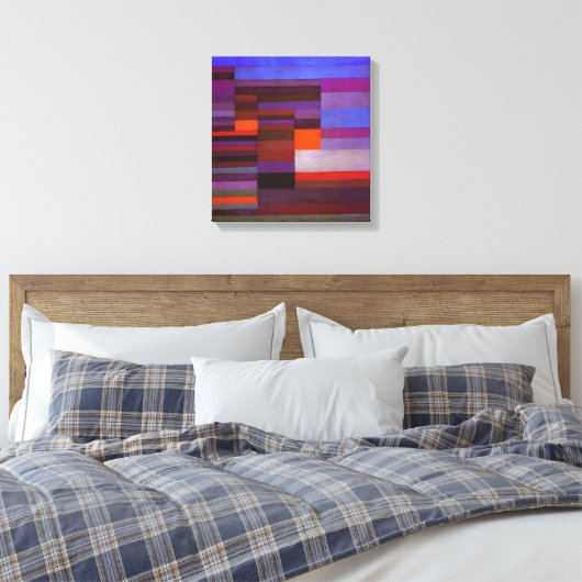 Paul Klee Feuer in Abend Canvas Print Leinwanddruck (Insitu (Schlafzimmer))