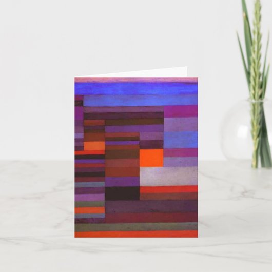 Paul Klee Feuer in der Abend-Note-Karte Karte (Vorderseite)