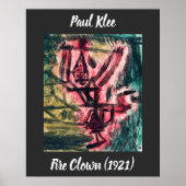 Paul Klee Fire Clown Poster (Vorne)