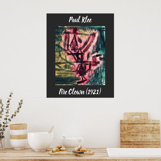 Paul Klee Fire Clown Poster (Küche)