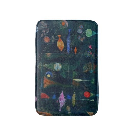 Paul Klee Fish Magic Abstrakte Malerei Grafik Badematte (Vorderseite Vertikal)