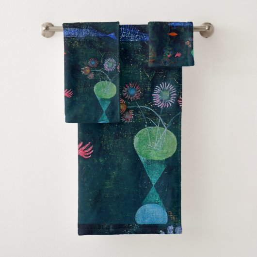 Paul Klee Fish Magic Abstrakte Malerei Grafik Badhandtuch Set (Insitu)