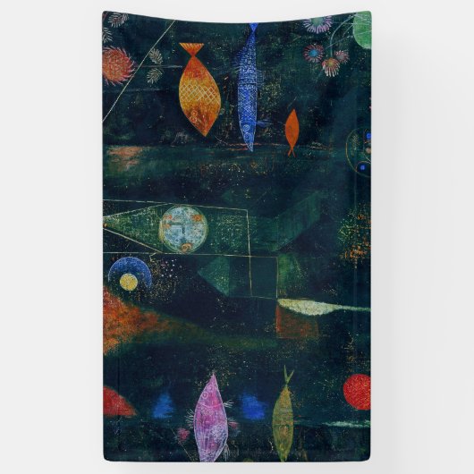 Paul Klee Fish Magic Abstrakte Malerei Grafik Banner (Vertikal)
