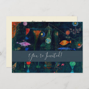 Paul Klee Fish Magic Abstrakte Malerei Grafik Einladung