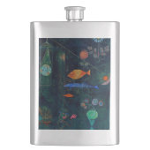 Paul Klee Fish Magic Abstrakte Malerei Grafik Flachmann (Vorderseite)