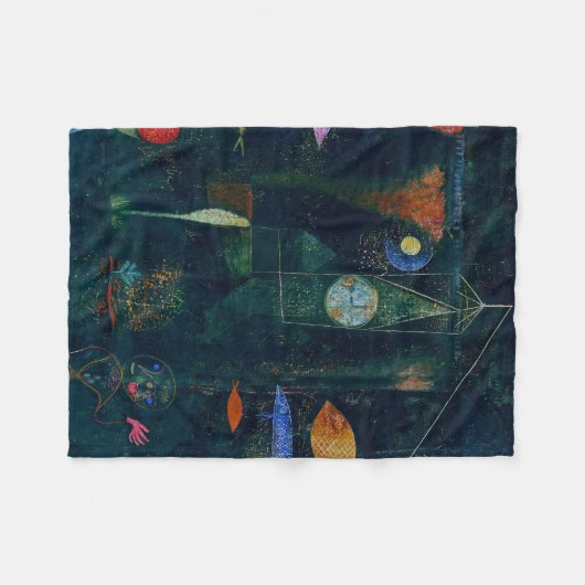 Paul Klee Fish Magic Abstrakte Malerei Grafik Fleecedecke (Vorderseite (Horizontal))