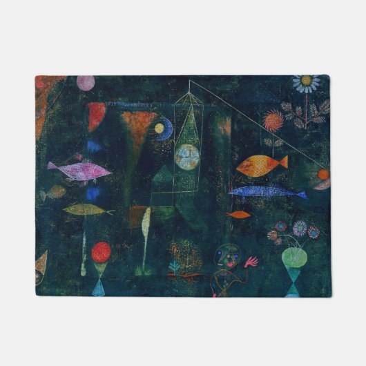 Paul Klee Fish Magic Abstrakte Malerei Grafik Fußmatte (Vorderseite)