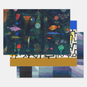 Paul Klee Fish Magic Abstrakte Malerei Grafik Geschenkpapier Set